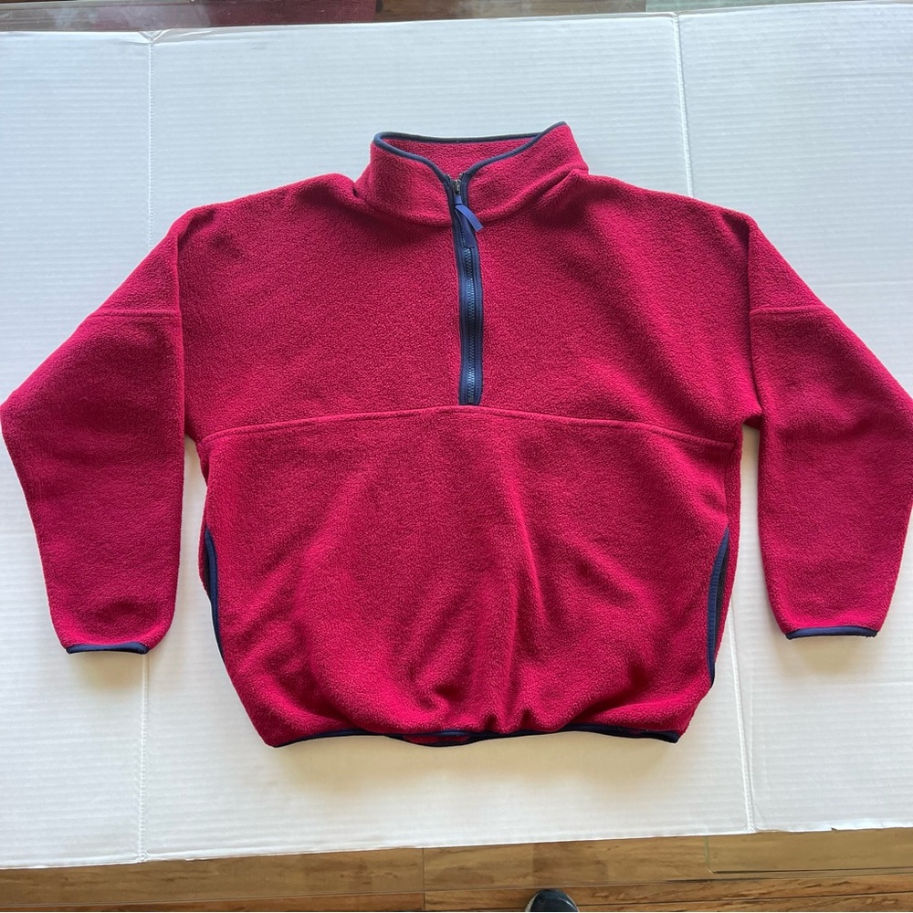 Vintage Penfield Made On The USA Red Half-Zip Fleece Pullover